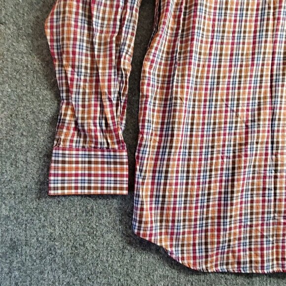 Peter Millar Shirt Mens XXL Blue Pink Check Plaid Cotton Long Sleeve Button Up - Picture 10 of 16